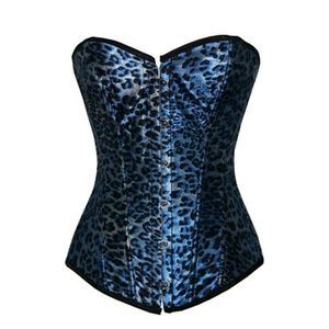 **Size XL Only** Blue Leopard Print Corset
